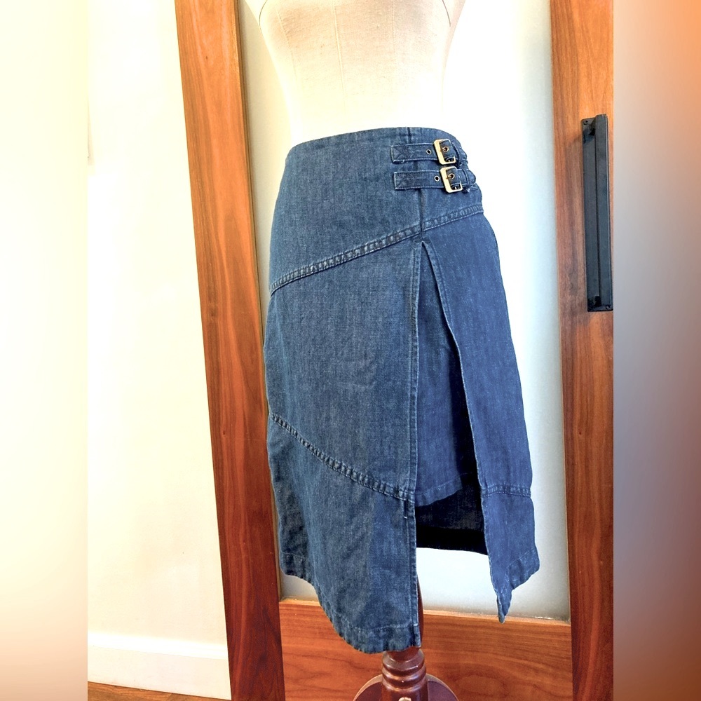Anthropologie Holding Horses Asymmetrical Jean skirt